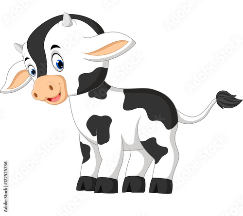 Cute baby cow cartoon