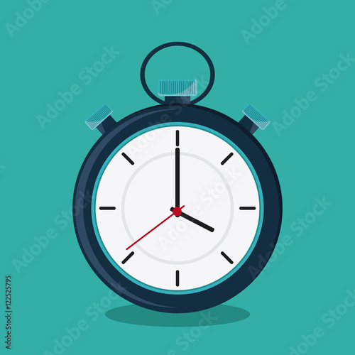 Chronometer icon. Time instrument and tool theme. Colorful design. Vector illustration