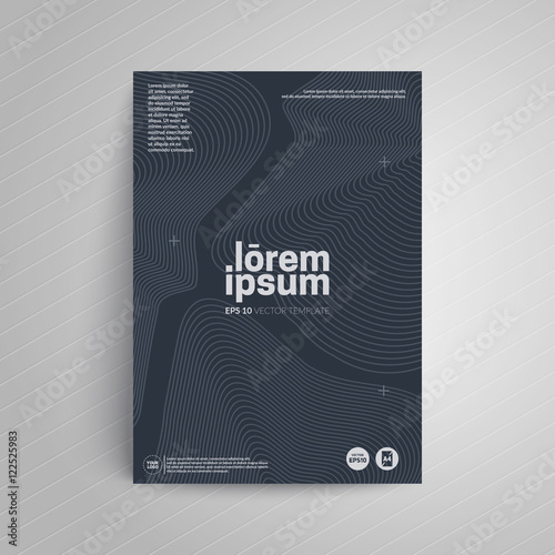 Cover design. Abstract liquid lines composition. A4 format template for business card,poster,flyer etc.