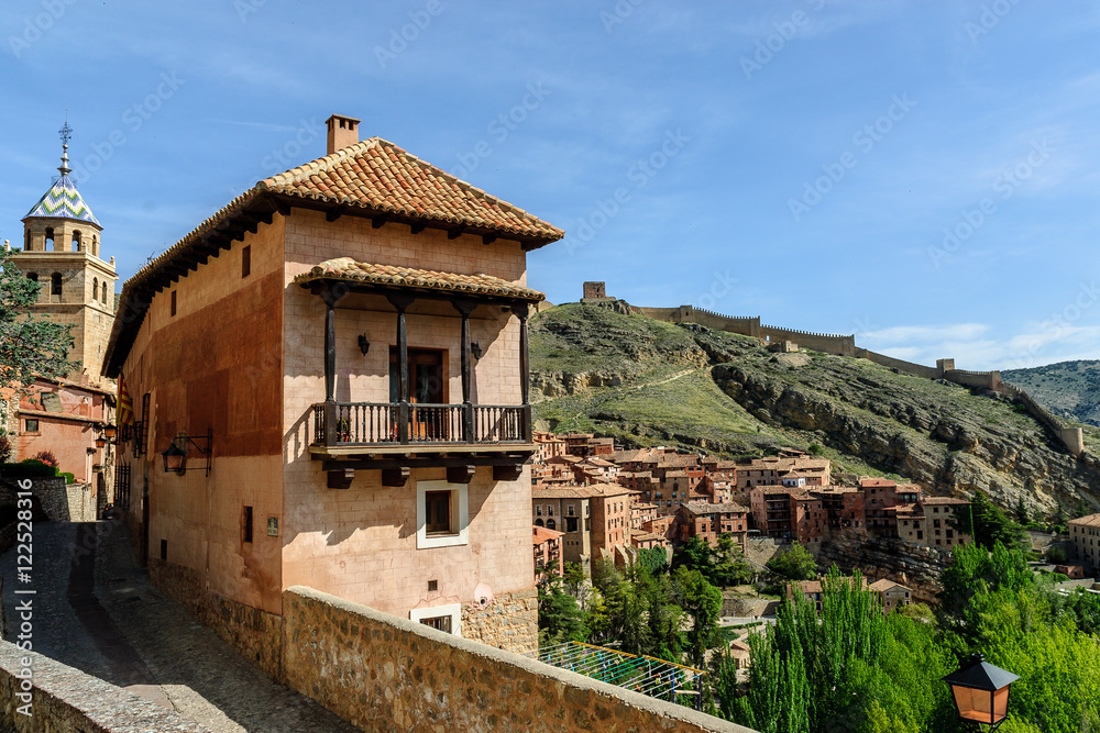 scenery in the Albarracin town in the province of Teruel, Aragon, Spain