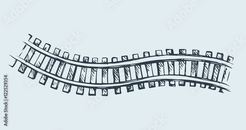 Railway. Vector drawing