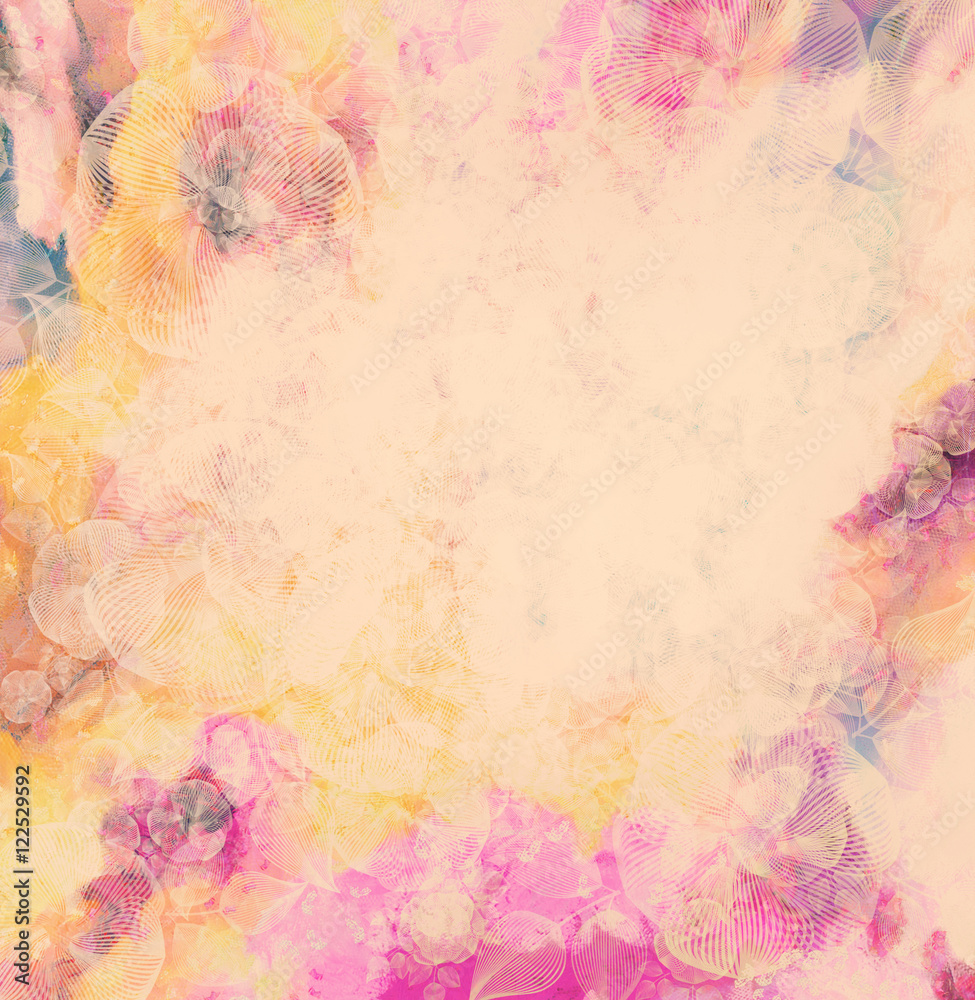 Abstract flower background, pink and cream