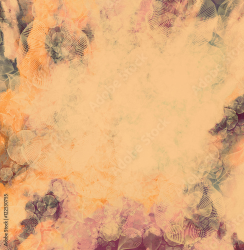 Abstract flower background, orange