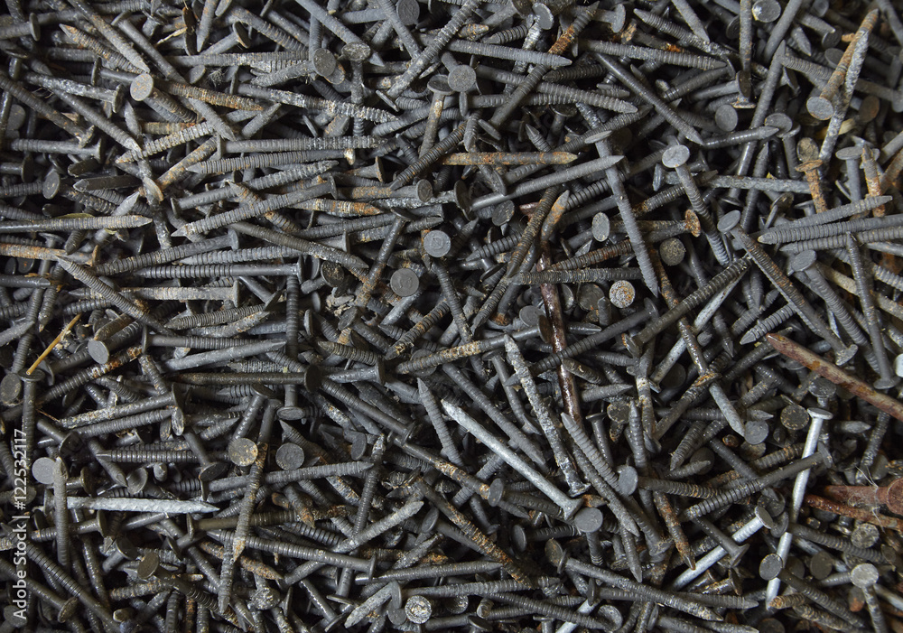 A full page of rusty nail background texture A full page of rusty nail background texture