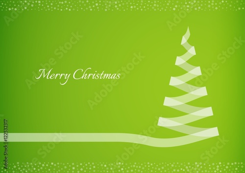 semi transparent ribbon creating a christmas tree