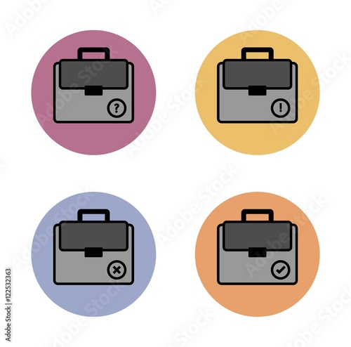 briefcase simple flat icon in color circle Free Download briefcase simple flat icon in color circle - GFXLoad