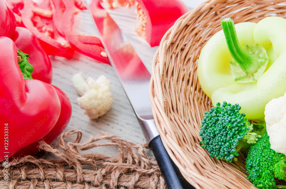 Fresh vegetables on wooden background Fresh vegetables on wooden background