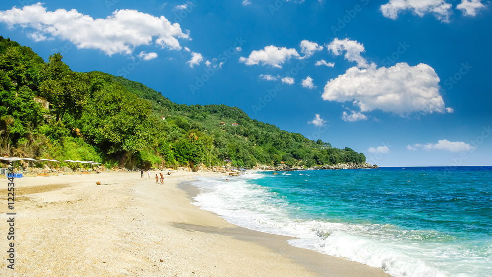 Plaka beach, Pelion, Greece. Pelio is one of the Greek wildest area. Plaka beach, Pelion, Greece. Pelio is one of the Greek wildest area.