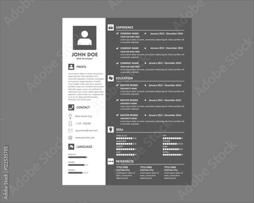 Curriculum Vitae Dark Color