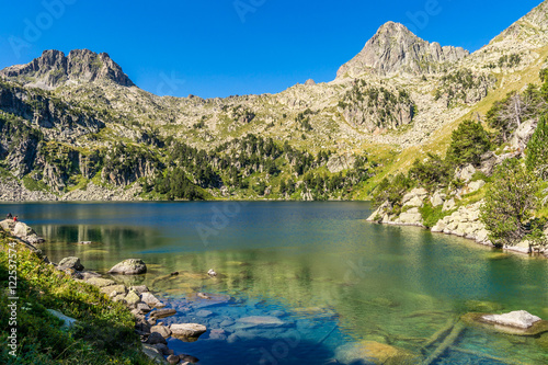 Lake Gerber in the Pyrenees Mountains. (St.Maurici National Park, Spain)