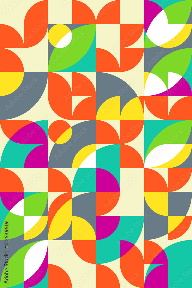 Geometric abstract seamless pattern motif background