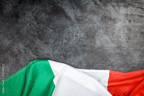 Fotografie Italian flag on grey background
