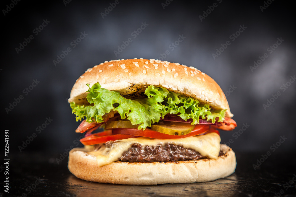 Delicious grilled burger