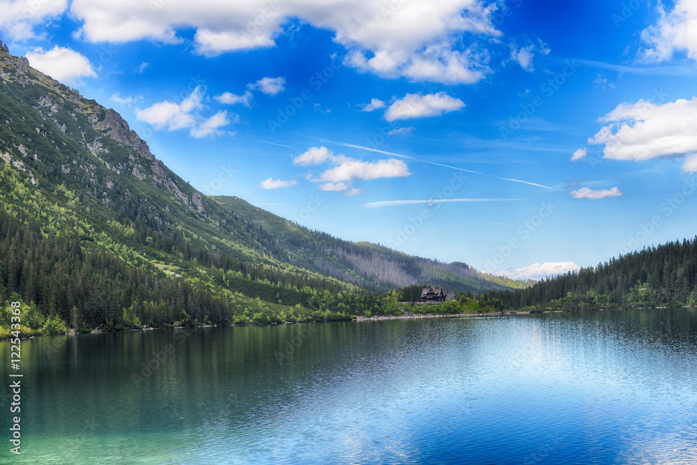  lake in  mountains