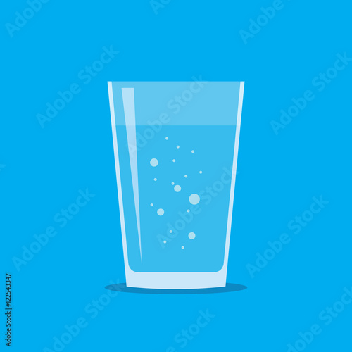 Glass of Fresh Water Flat Icon