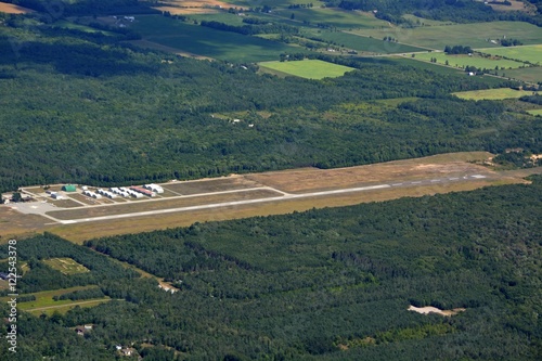 aerial view of the Huronia Airport in Tiny.  south of Midland, Ontario Canada 
 photo