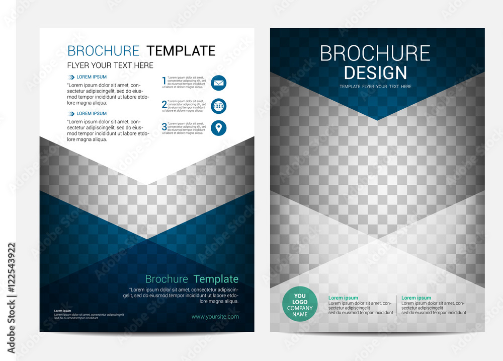 Obraz premium Brochure template design vector background, Annual report Leaflet Flyer template