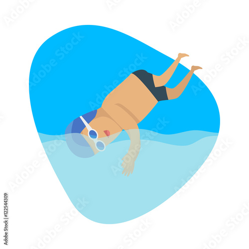 Diving Sport Template. Summer Games