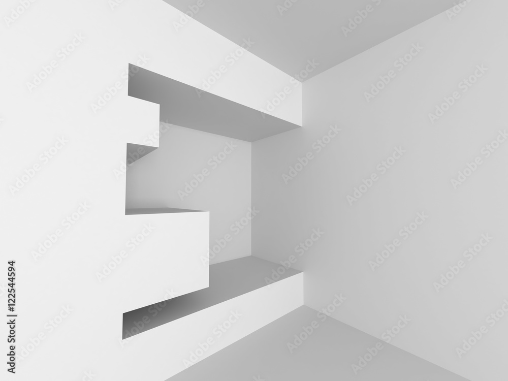 Abstract White Architecture Wall Background