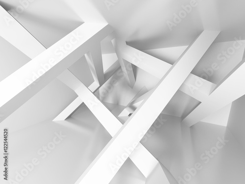 Empty architecture chaotic geometric background