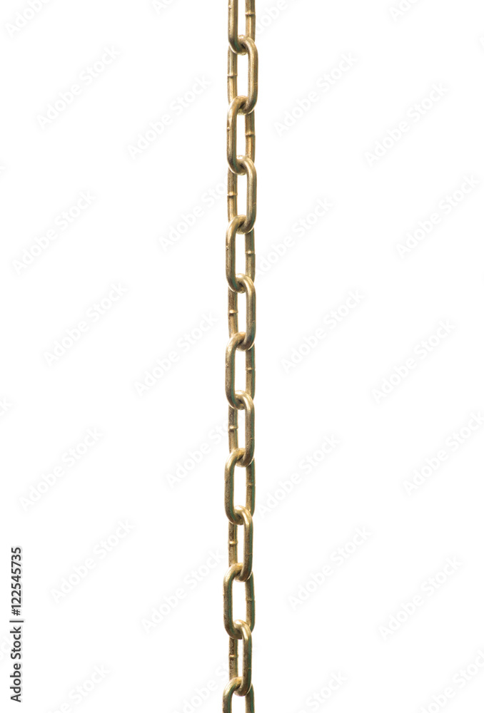 metal chain on white background