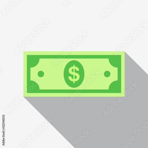 Dollar icon. Vector illustration.
