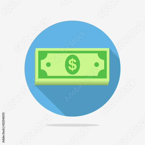 Dollar icon. Vector illustration.