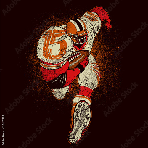 Angry american football player