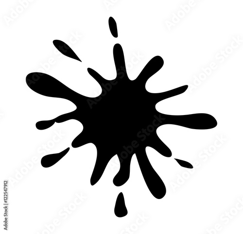 ink blob, blot, splash silhouette vector symbol icon design.