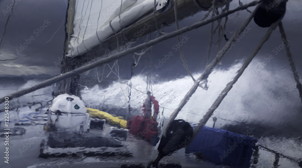 British Columbia, Canada, BC Coast, sailing, gale force winds, storm