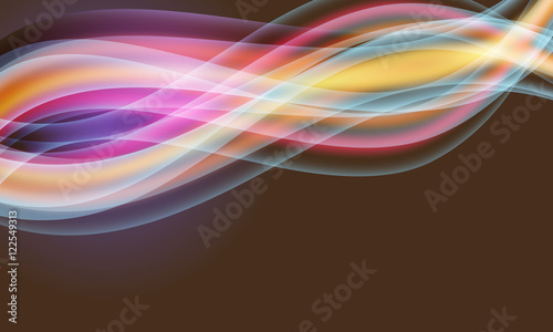 Vector abstract background and rainbow vawes