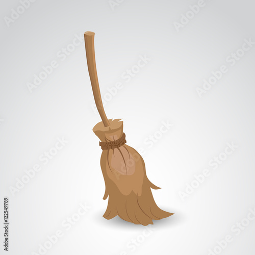 Broom vector icon.
