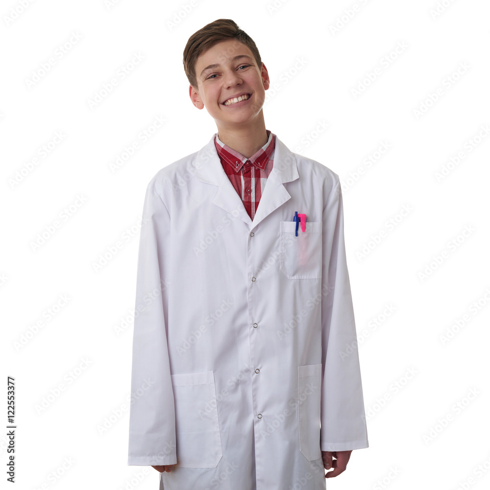 Cute teenager boy over white isolated background Cute teenager boy over white isolated background