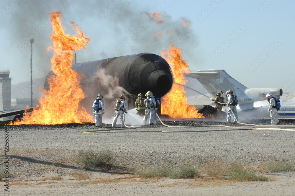 Fototapeta premium Firefighter training