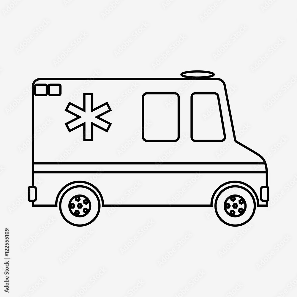 Vector illustration ambulance car