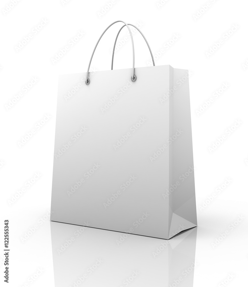 single shopping bag concept 3d illustration single shopping bag concept 3d illustration