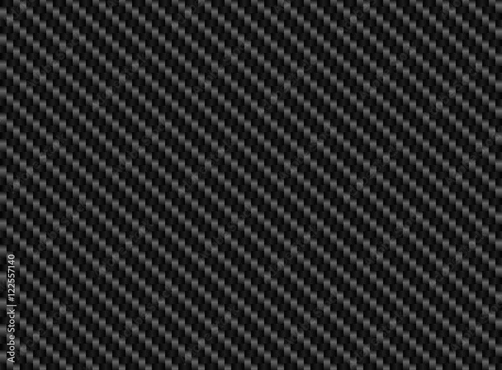 Vector black carbon fiber seamless background. Abstract cloth material wallpaper for car tuning or service. Endless web texture or page fill pattern - obrazy, fototapety, plakaty 