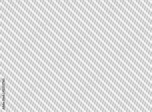 Vector white carbon fiber seamless background. Abstract cloth material wallpaper for car tuning or service. Endless light web texture or page fill pattern