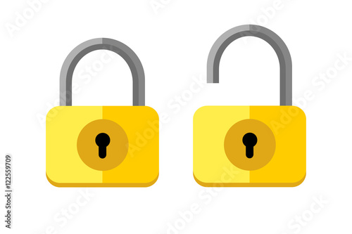 vector flat style lock icon