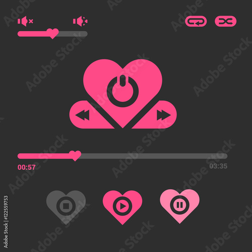 love music player flat design