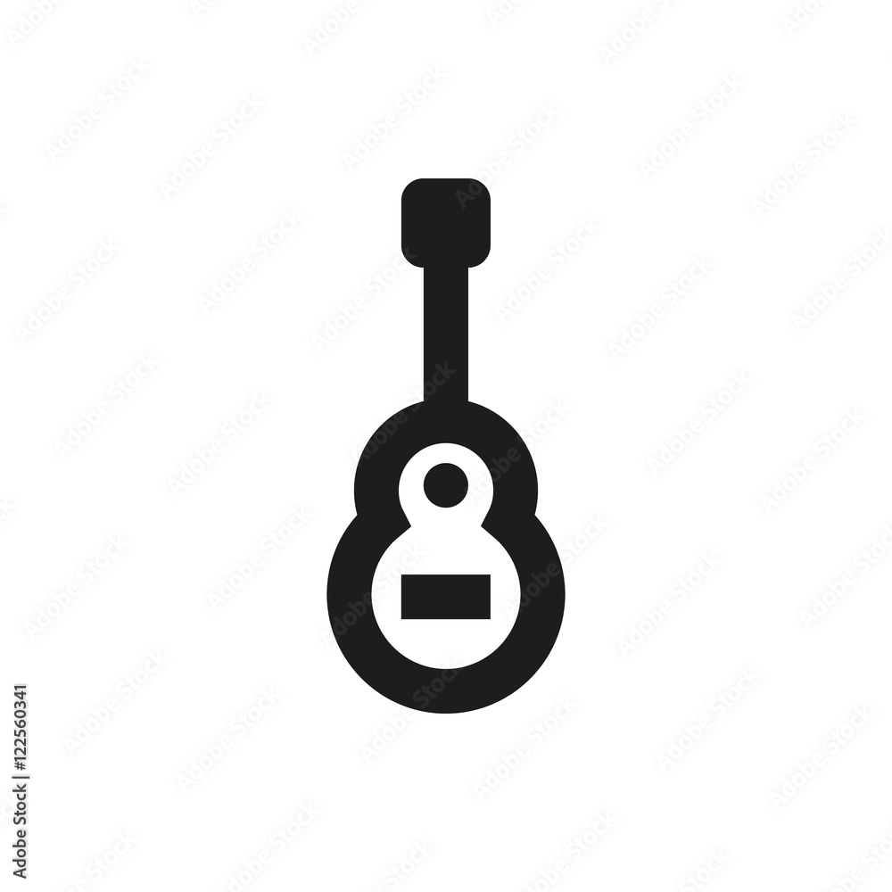 guitar icon on white background guitar icon on white background