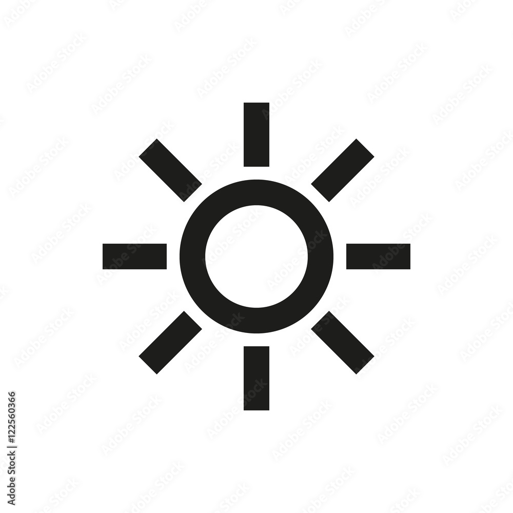Sun icon isolated concept on white background Sun icon isolated concept on white background
