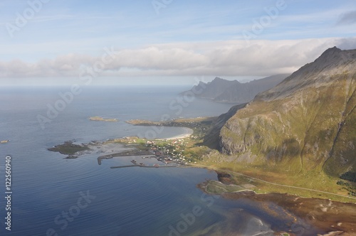 Lofoten islands, Norway, trek to Voladstinden mountain photo