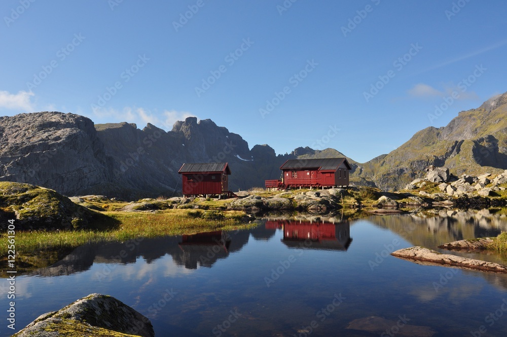 Lofoten islands, Norway, trek to Munkebu and Munkan mountain