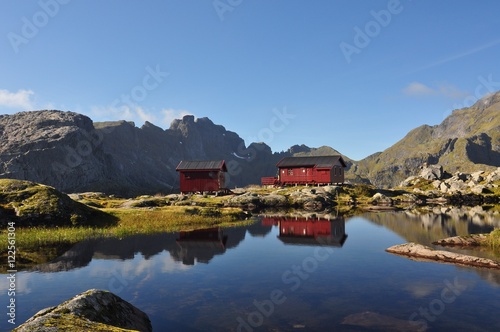Lofoten islands, Norway, trek to Munkebu and Munkan mountain © vkhom68