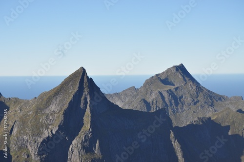 Lofoten islands, Norway, trek to Munkebu and Munkan mountain photo