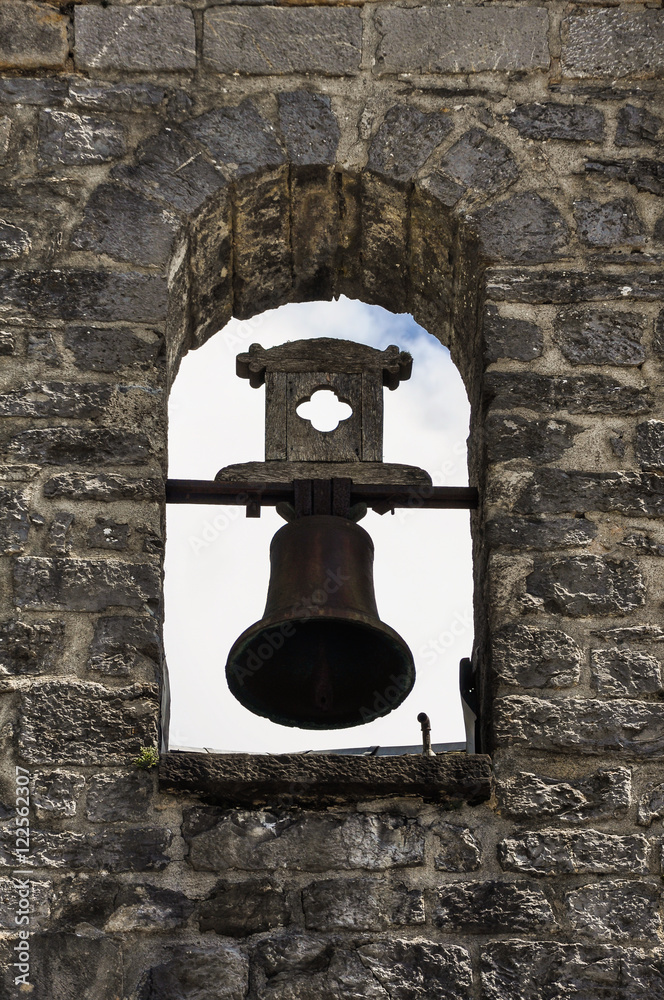Obraz premium A church bell, Roncesvalles, Navarre, Spain