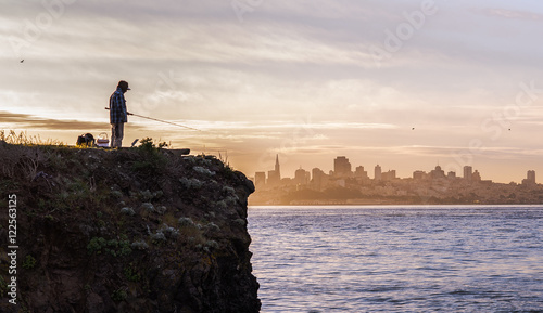 Fisherman morning in San Francisco