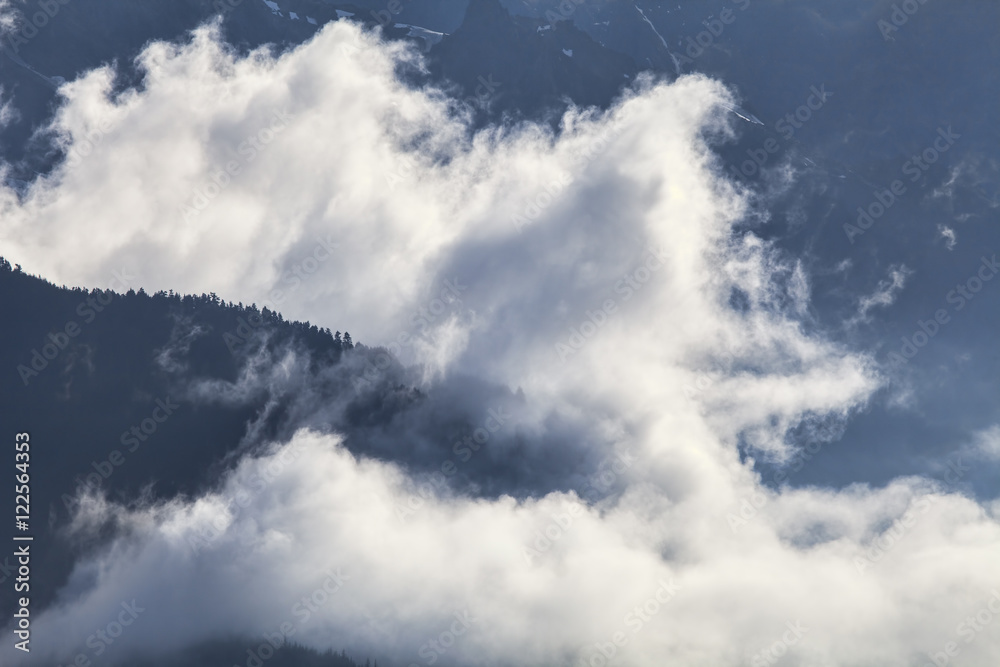 Fototapeta premium Dramatic clouds in Southeast Alaska