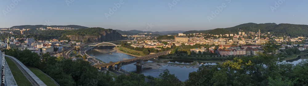 Panorama of Usti nad Labem town